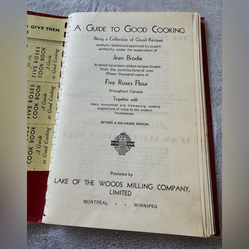 Antique A Guide To Good Cooking Five Roses Flour Cookbook 1938 Collectible - Picture 7 of 10